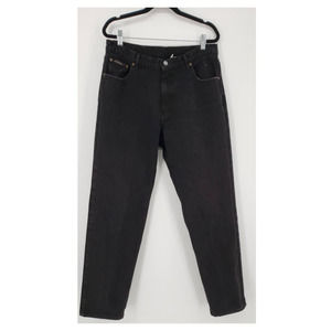 Calvin Klein Vintage 90s Easy Fit Jeans 10 Tapered Leg High Rise Faded Black